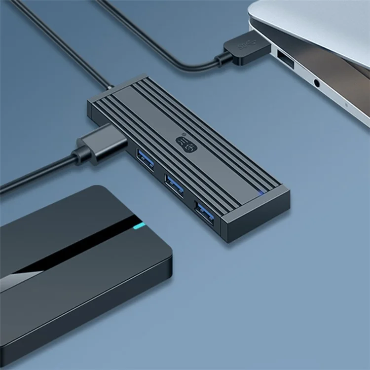 KAWAU H305-20 Estación de Acoplamiento de Extensión USB con 4 Puertos USB 3.0 que Admite Transferencia de Datos a Alta Velocidad de 5Gbps