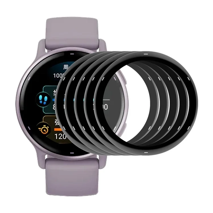 ENKAY HAT PRINCE 5Pcs For GarminActive 5 PMMA Protective Film 3D Curved Soft PC Edge Full Screen Protector