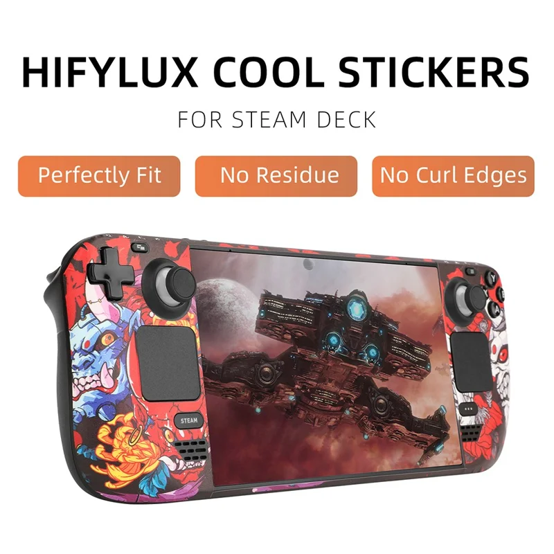 HIFYLUX ST-SF12 Protective Sticker for Steam Deck Anti-scratch PVC Decorative Sticker - Poker