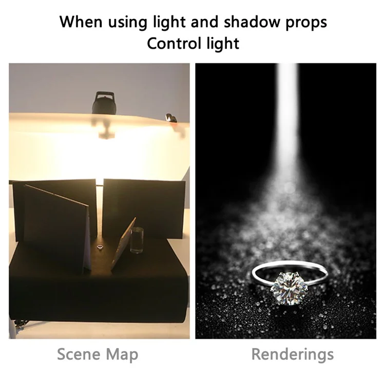 4 in 1 A3 Light Reflector Photography Cardboard Diffuser Folding Board for Product Food Props Jewelry Still Life Shooting - Gold Backside