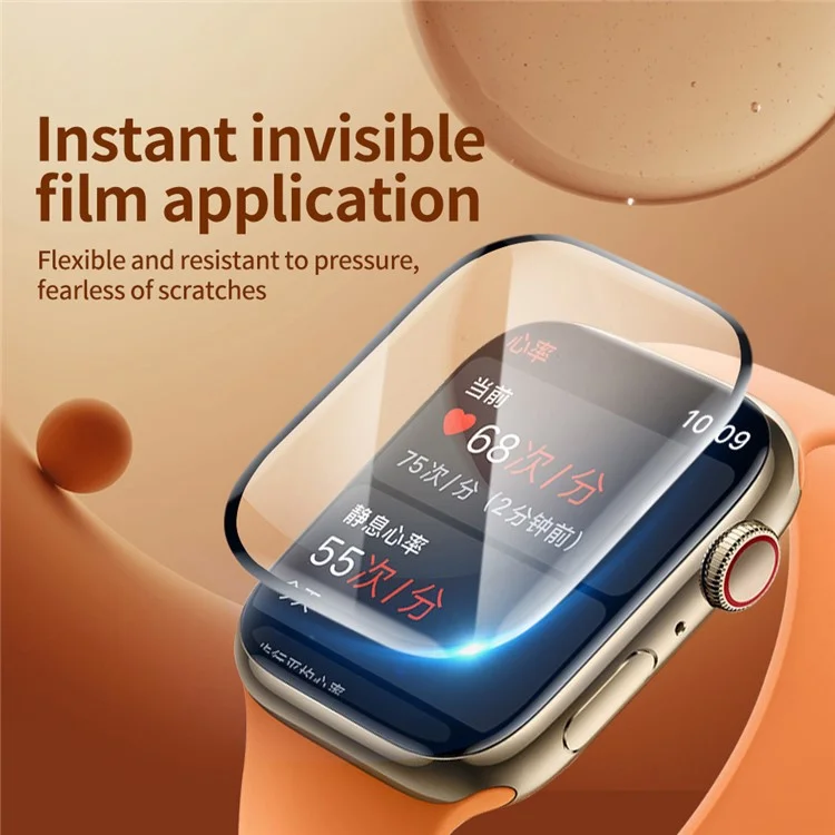 Per Apple Watch Series 9 / 8 / 7 41mm Alta Definizione PMMA Watch Full Screen Protector