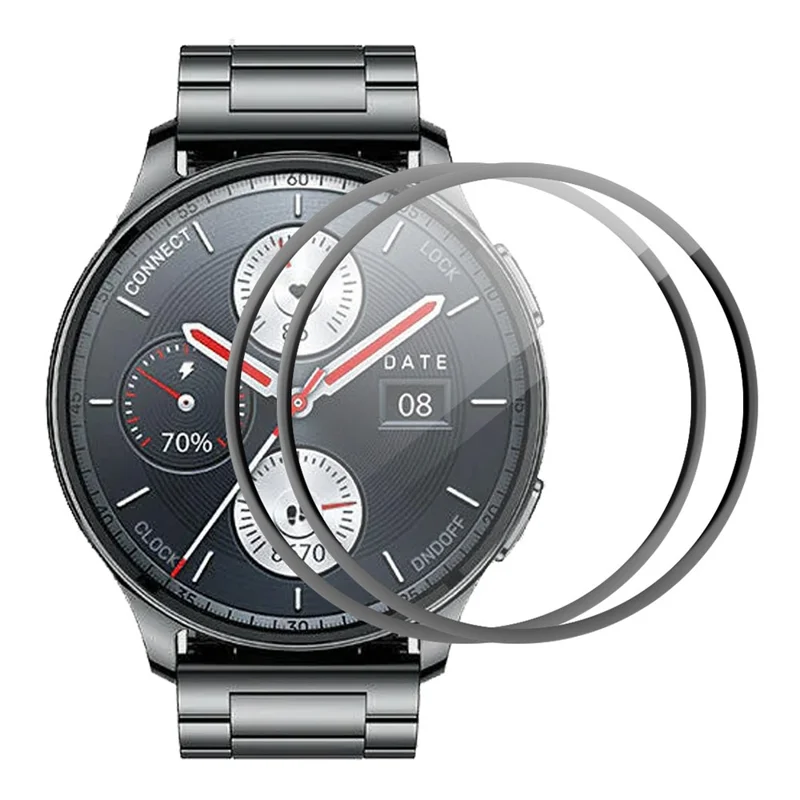 ENKAY HAT PRINCE 2Pcs For Huami Amazfit Pop 3R Screen Protector Full Coverage 3D Curved PC Edge PMMA Clear Film