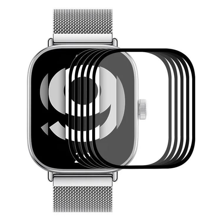 ENKAY HAT PRINCE 5Pcs Per Xiaomi Redmi Watch 4 Protettore dello Schermo Chiaro 3D Curvo Bordo in PC+PMMA Pellicola Protettiva per Orologio