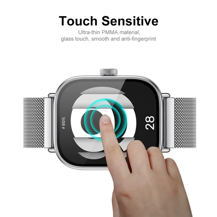 ENKAY HAT PRINCE 5Pcs Per Xiaomi Redmi Watch 4 Protettore dello Schermo Chiaro 3D Curvo Bordo in PC+PMMA Pellicola Protettiva per Orologio