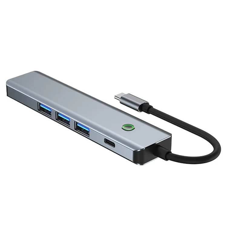 2319 Type-C Hub Adapter to 3xUSB 3.0+PD 100W+HD Video Output Ports