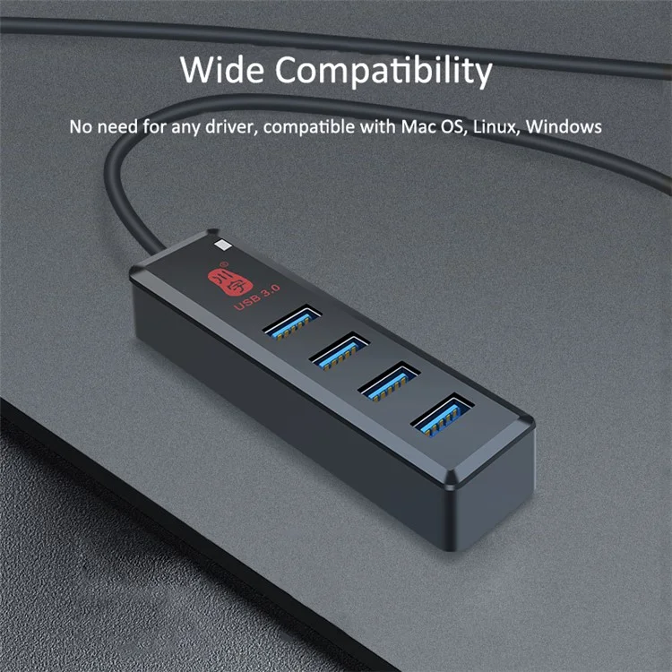 KAWAU H302S 60CM Cavo Adaptor de Dados USB Hub do Cargo de Carrega Com 4xusb 3.0 Ports