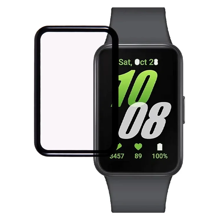 2 шт. / упаковка для защитной пленки экрана Samsung Galaxy Fit3 PMMA с фиолетовым светом (черная кромка)
