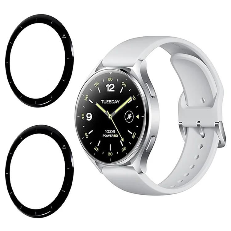 2 piezas / paquete para Xiaomi Watch 2 Protector de pantalla PMMA HD Clear Film (borde negro)
