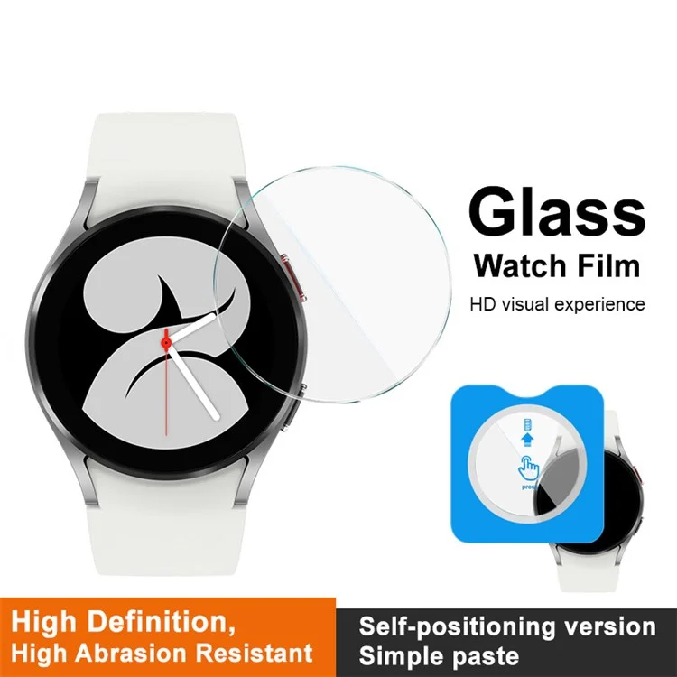 IMAK Pour Samsung Galaxy Watch4 40mm Protecteur d'écran en verre trempé transparent avec kit d'alignement