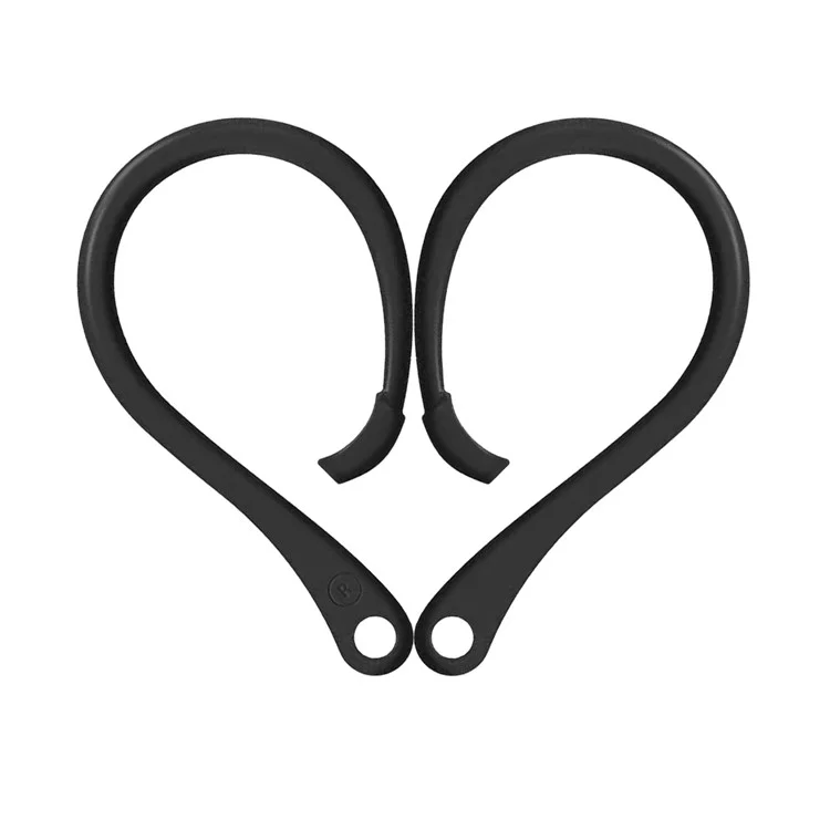 1 Par de Auriculares Anti-pérdida con Cuerda de TPU para Apple AirPods - Negro