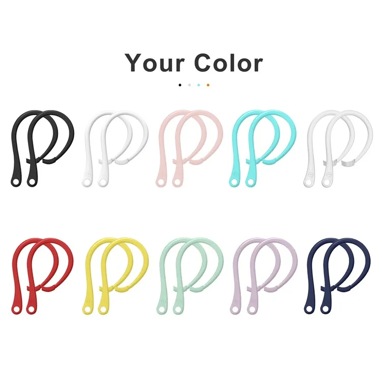 1 Par de Auriculares Anti-pérdida con Cuerda de TPU para Apple AirPods - Negro
