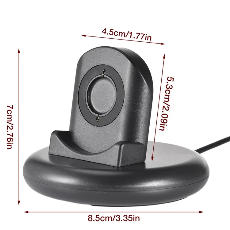 Round Base Charger Stand Charging Cradle Dock Holder with 1M USB Cable for Misfit Vapor 2/Fossil Gen 5/4