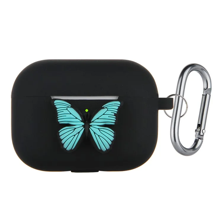 Caja Protectora De Silicona De Decoración De Mariposa Accesorios Para Auriculares Para Apple Airpods Pro - Negro