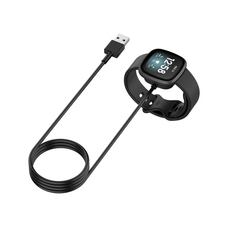 Smart Watch Charger Replacement for Fitbit Ace LTE / Versa 3 / Versa 4 / Sense / Sense 2 Charging Cradle Dock (1m) (With Chip Overshoot Protection)