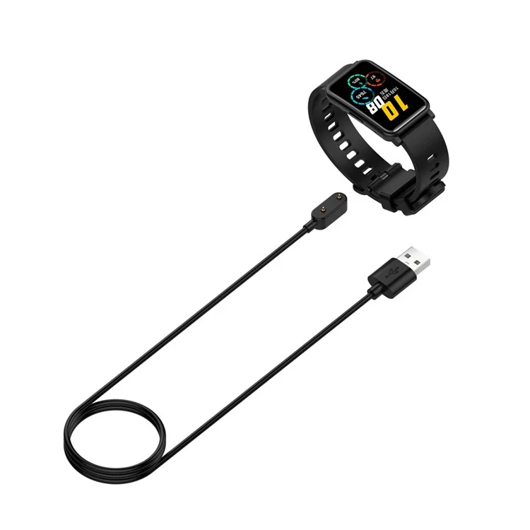 Магнитный USB-кабель для зарядки 1M для Huawei Band 8 / Watch Fit Special Edition B39 / S-TAG / Watch Fit 2 / Children's Watch 4X / Watch 4 Pro / Watch Fit / Band 7 / Honor Watch ES / Honor Band 6 - черный