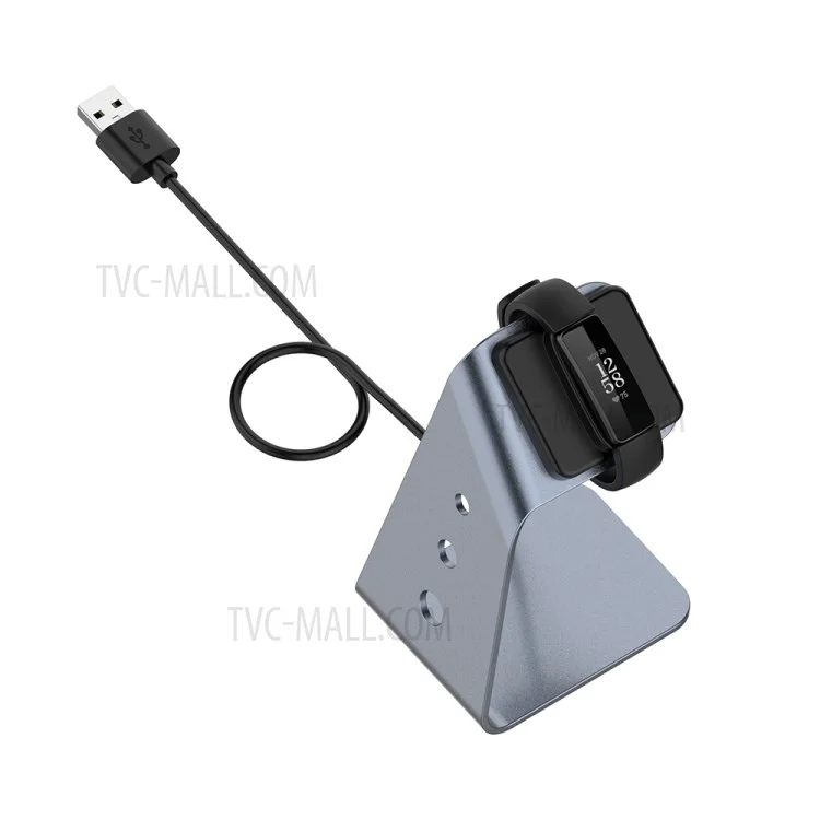 Ladekrads-Dockingstation mit 1,5 m USB-Kabel für Fitbit Inspire 2/Ace3 - Grau