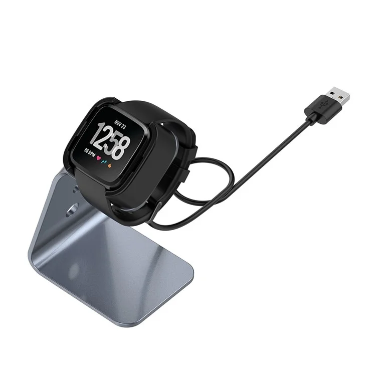 Charging Dock Station Base Cradle with 1.5M USB Cable for Fitbit Versa 2/Versa 2 SE - Grey