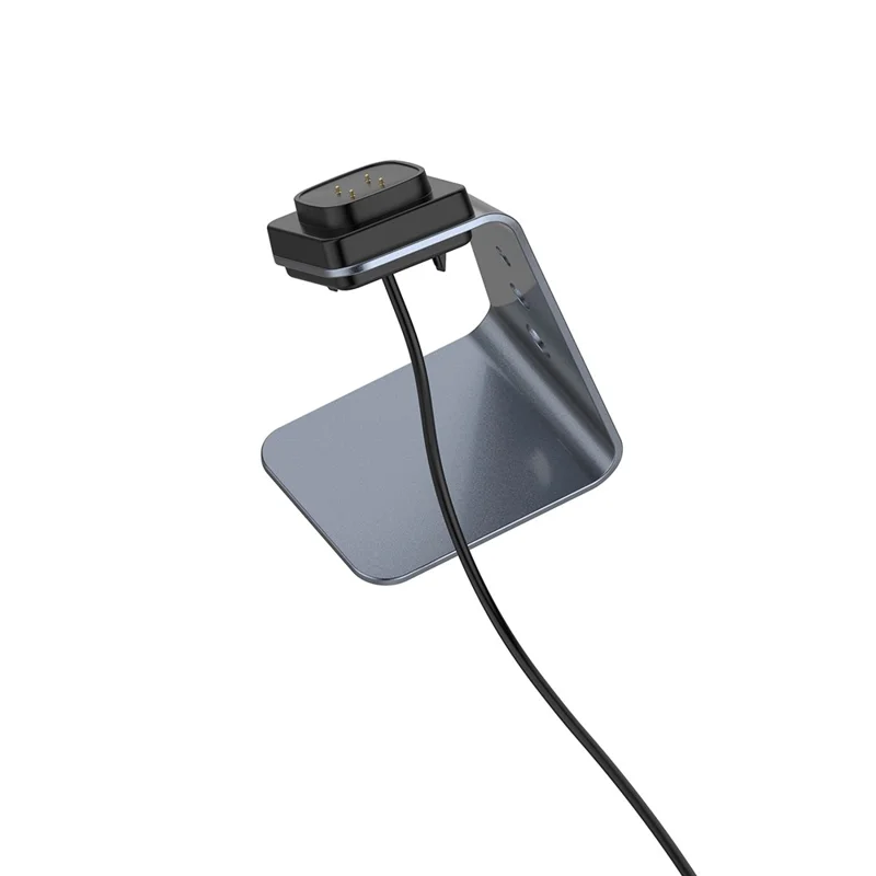 Aluminum Alloy Magnetic USB Charging Stand Base Station with 1.5M USB Cable for Fitbit Sense/Versa 3 - Grey