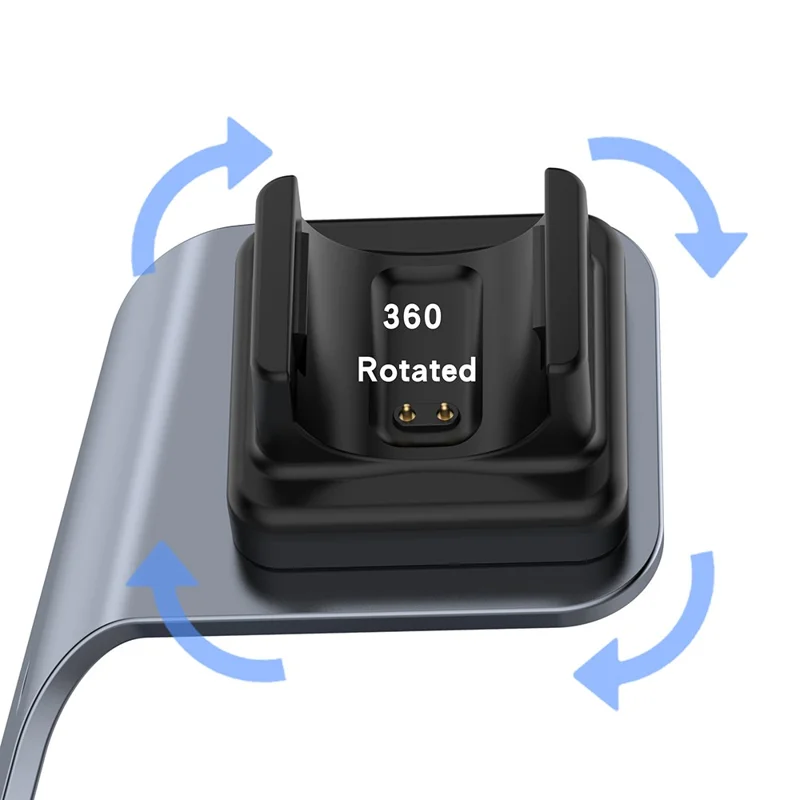 Charger Stand Charging Cable Dock Station Base Cradle with 1.5M USB Cable for Fitbit Charge 4/3/3 SE - Grey