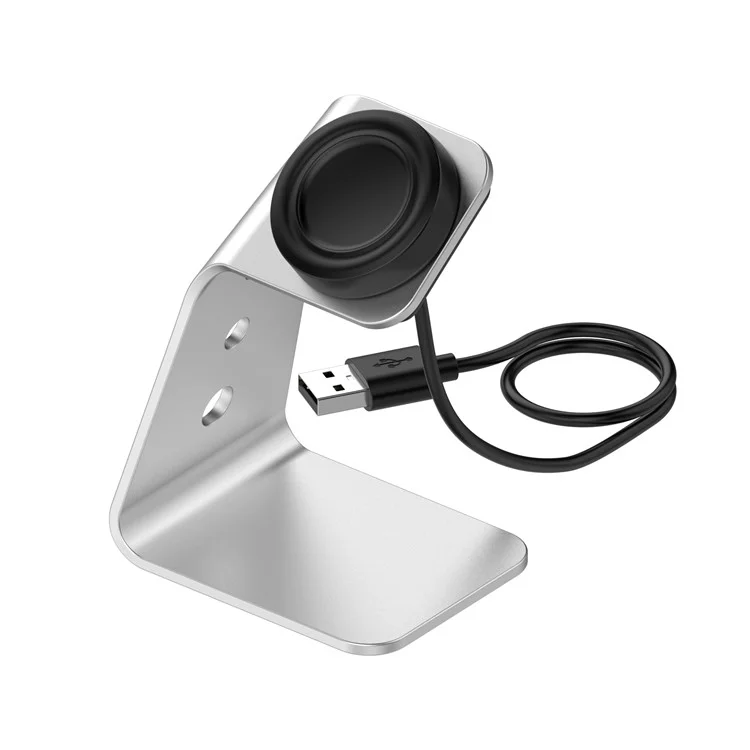 Aluminium Alliam USB Charging Dock Bracket Charging Stand Pour Samsung Galaxy Watch 46mm / s3 Series / s2 Series Smart Watch - Argent