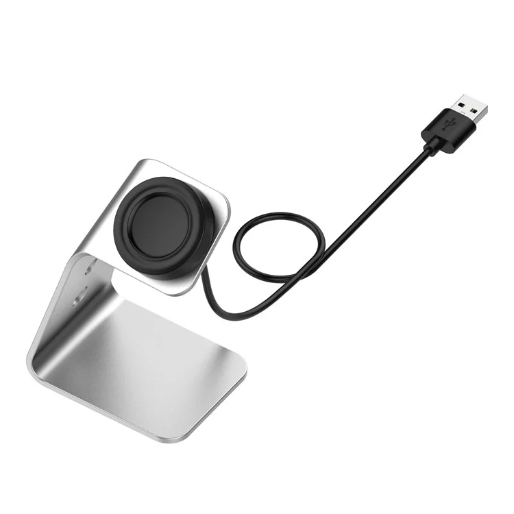 Aluminium Alliam USB Charging Dock Bracket Charging Stand Pour Samsung Galaxy Watch 46mm / s3 Series / s2 Series Smart Watch - Argent
