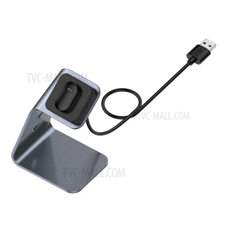 Supporto di ricarica dock per caricabatterie in lega di alluminio per Fitbit Inspire/Inspire HR/Ace2 Smart Bracelet - Grigio