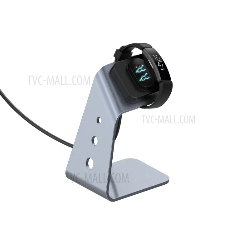 Supporto di ricarica dock per caricabatterie in lega di alluminio per Fitbit Inspire/Inspire HR/Ace2 Smart Bracelet - Grigio