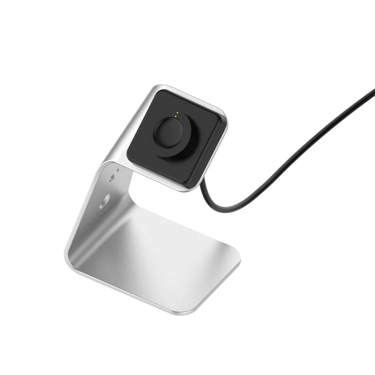 Smartwatch Aluminum Aluman Charging Stand Desktop Mount Com Cabo de 1,5m Para Fóssil Gen5/Gen 4 - Prata