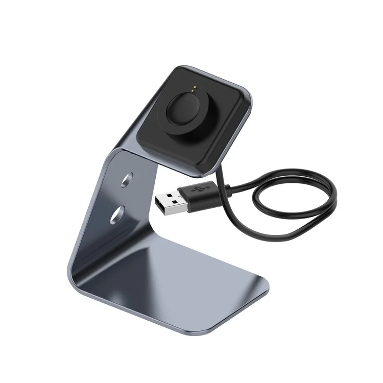 Smartwatch Aluminum Aluman Charging Stand Desktop Mount Com Cabo de 1,5m Para Fóssil Gen5/Gen 4 - Cinza