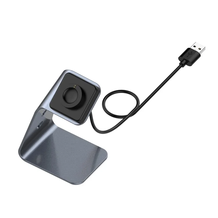 Smartwatch Aluminum Aluman Charging Stand Desktop Mount Com Cabo de 1,5m Para Fóssil Gen5/Gen 4 - Cinza