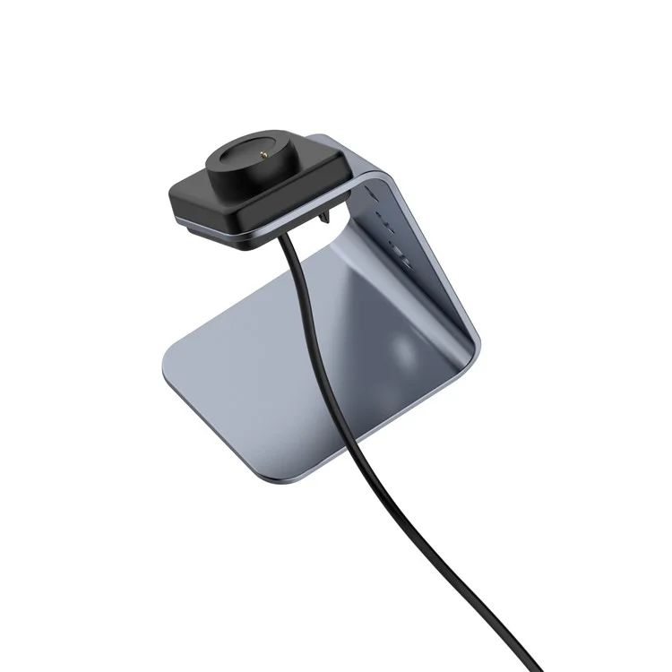 Smartwatch Aluminum Aluman Charging Stand Desktop Mount Com Cabo de 1,5m Para Fóssil Gen5/Gen 4 - Cinza