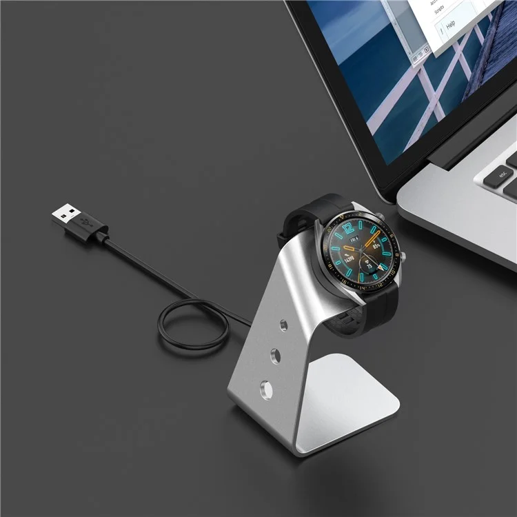 Держатель Dock Satch Station Cradle Charge Base с 1,5 м USB -кабелем Для Huawei Watch GT/GT 2e/gt 2 (42 Мм/46 Мм)/honor Watch GS Pro/Honor Magic/Honor Magic Watch 2 (42 Мм/46 Мм)/honor Watch Dream Dream Dream Dream Dream Dream Dream Dream Dream Dream Dream Dream Dream Dream Dream Dream Dream Dream - Серебряный