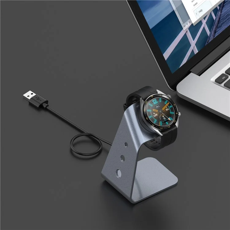 Cradle Charger Stand Inhaber Dock Station Basis Mit 1,5 m USB -kabel Für Huawei Uhr GT/GT 2e/gt 2 (42 Mm/46 Mm)/honor Watch GS Pro/Honor Magic/Honor Magic Watch 2 (42 Mm/46 Mm)/honor Watch Dream Dream - Grau