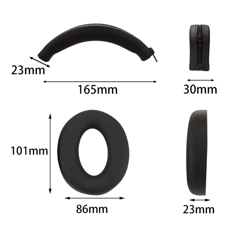 Para SoundPEATS Space Headset Funda de silicona Auricular Bluetooth Ears Caps con Head Beam Cover - Beige