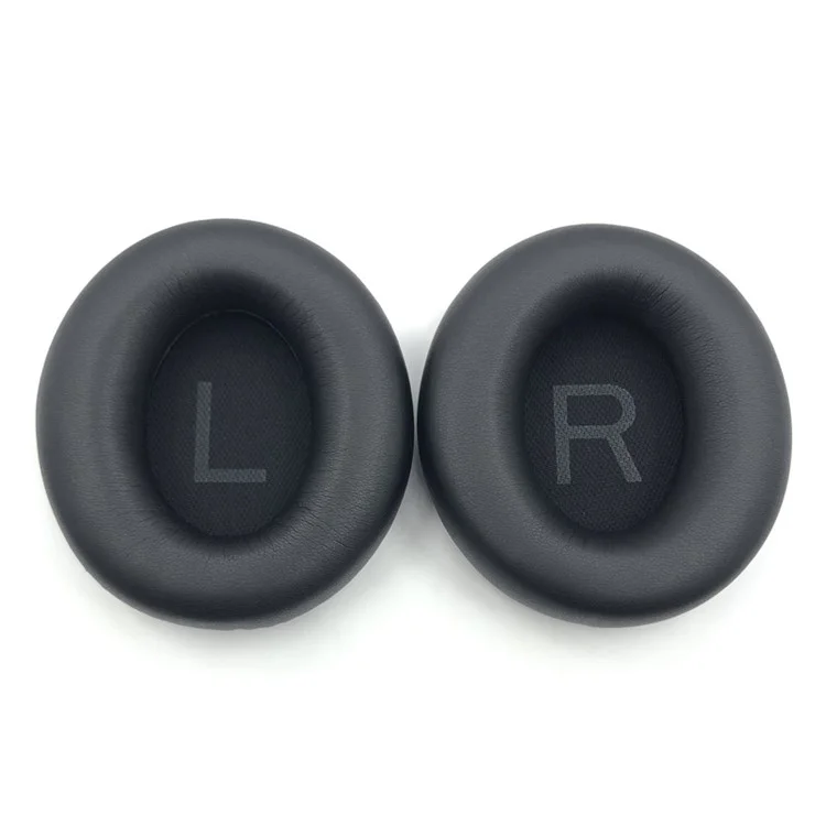 1Pair For Anker Soundcore Space Q45 Earpads Bluetooth-compatible Headset Protein Leather Ear Cushions - Black