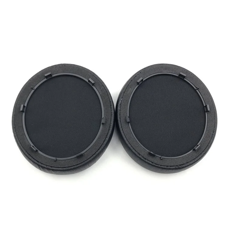 1Pair For Anker Soundcore Space Q45 Earpads Bluetooth-compatible Headset Protein Leather Ear Cushions - Black