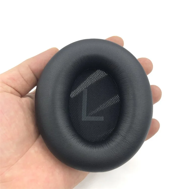 1Pair For Anker Soundcore Space Q45 Earpads Bluetooth-compatible Headset Protein Leather Ear Cushions - Black