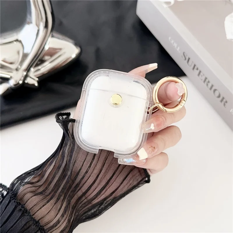 Para Apple AirPods com Estojo de Carregamento (2016) / (2019) / Apple AirPods com Estojo de Carregamento sem Fio (2019) Capa Protetora - Transparente
