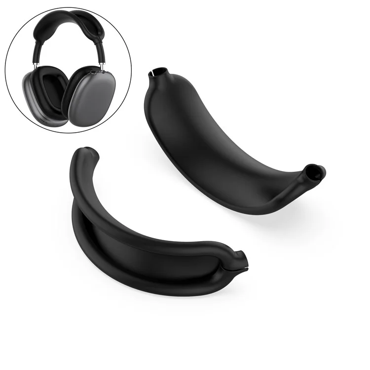 Cuscino di Ricambio di Copertura Per Cuffia Per Cuffie Per Cuffie Per Silicone Per AirPods Max - Nero