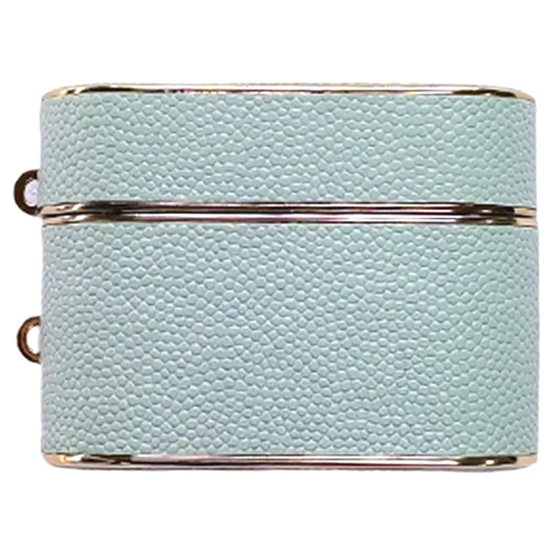 For AirPods Pro 2 Column Shape Bluetooth-compatible Earphone Cover Leather Texture TPU + PC Anti-drop Case - Green