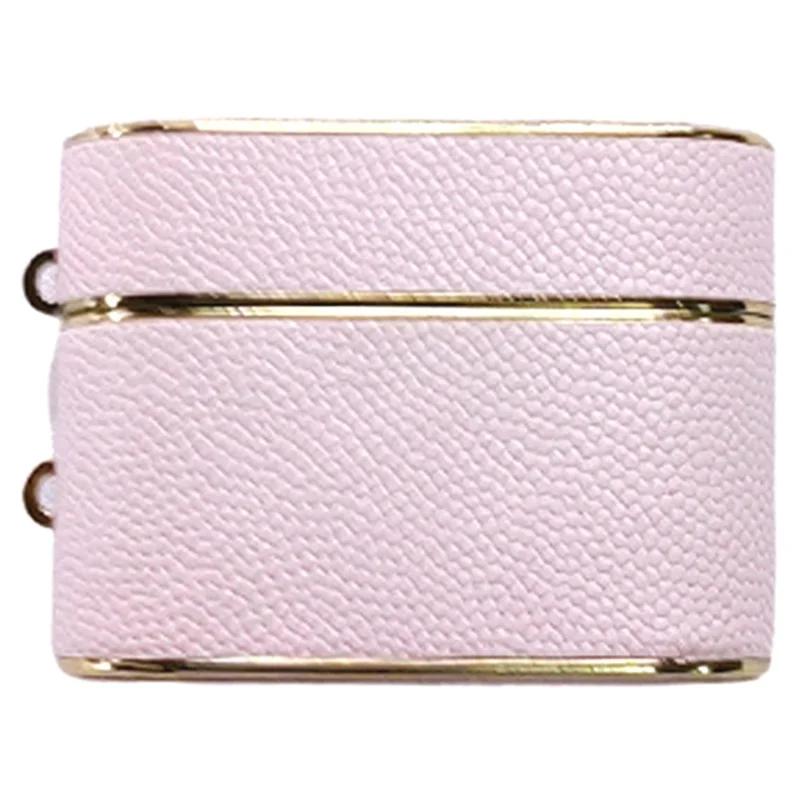 Pour Apple AirPods Pro Leather Texture PC+TPU Case Écouteurs Housse de protection - Rose clair