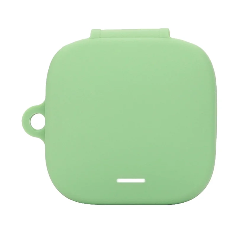 For Xiaomi Redmi Buds 6 Active Silicone Cover Bluetooth-compatible Earphone Sleeve with Anti-Lost Buckle - Matcha Green