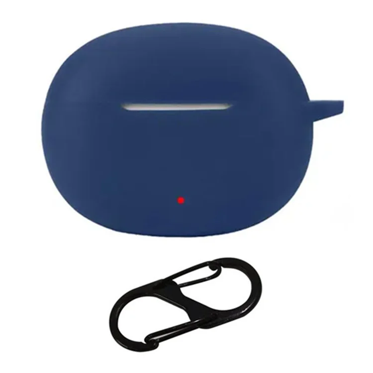 Para HONOR CHOICE Earbuds X5 Anti-Arranhões Capa de Silicone Sem Fio Capa do Fone de Ouvido com Fivela Pendurada - Azul Escuro