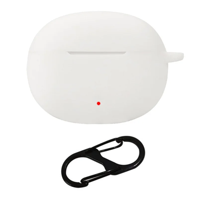 Per HONOR CHOICE Auricolari X5 Custodia in silicone anti-graffio Copertura auricolare wireless con fibbia di sospensione - Bianco
