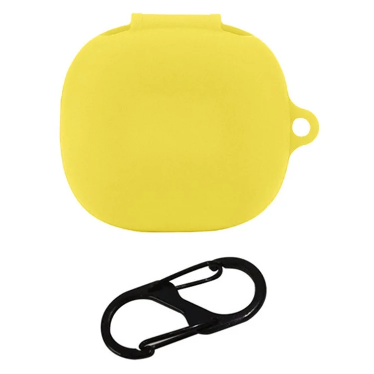 For Anker Soundcore P25i Silicone Cover Bluetooth-compatible Earphone Anti-scratch Sleeve with Anti-lost Buckle - Yellow