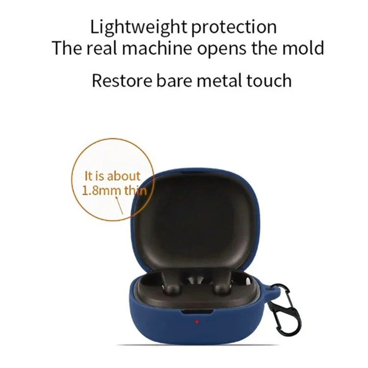 For Anker Soundcore P25i Silicone Cover Bluetooth-compatible Earphone Anti-scratch Sleeve with Anti-lost Buckle - Yellow