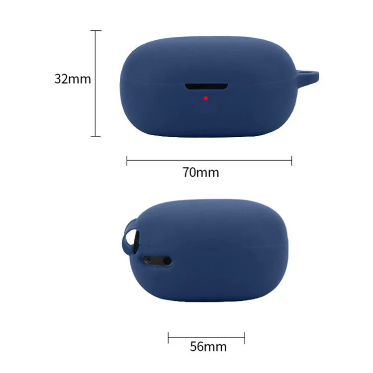For Anker Soundcore P25i Silicone Cover Bluetooth-compatible Earphone Anti-scratch Sleeve with Anti-lost Buckle - Yellow