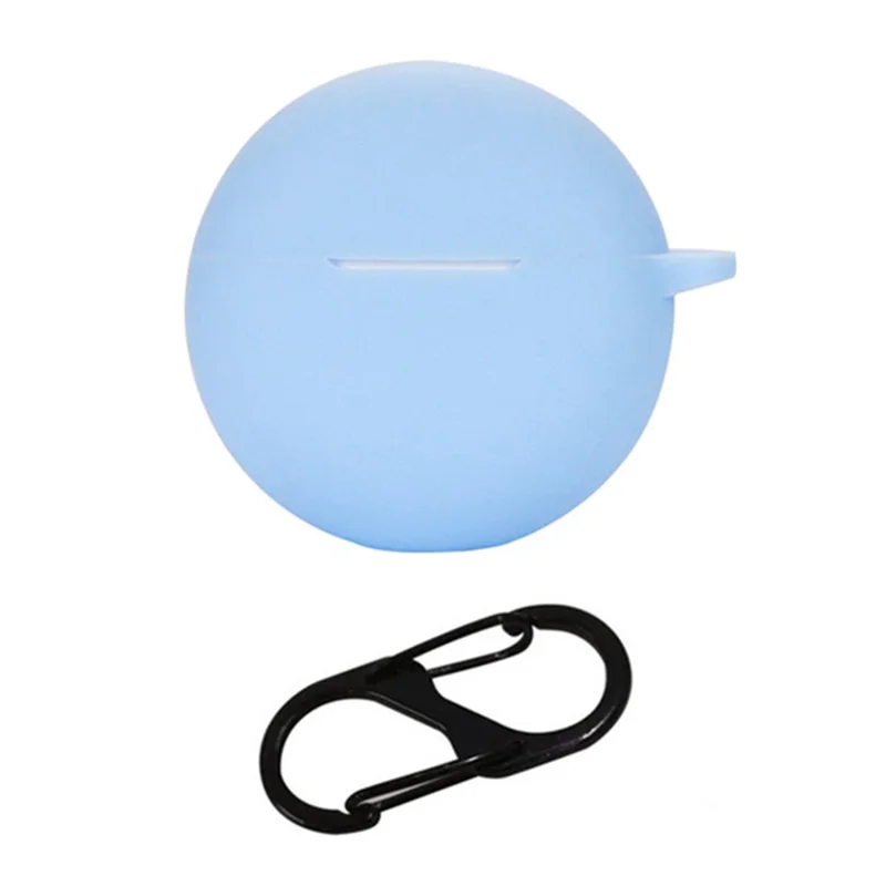 Silikonhülle für Oppo Enco Air3i Bluetooth-Kopfhörer mit Anti-Verlust-Schnalle - Himmelblau