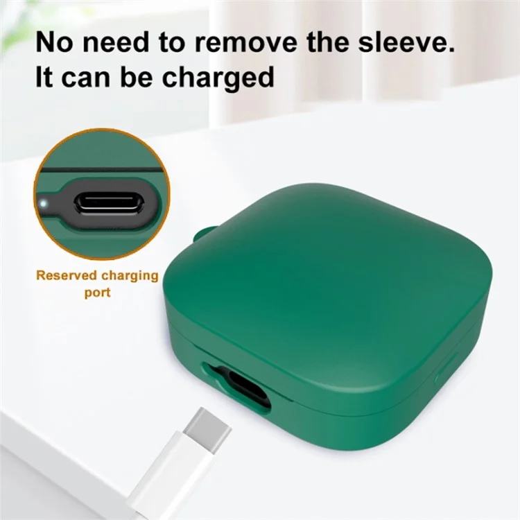Pour Xiaomi Redmi Buds 6 Active Silicone Headset Case Anti-Scratch Earphone Cover Sleeve - Vert