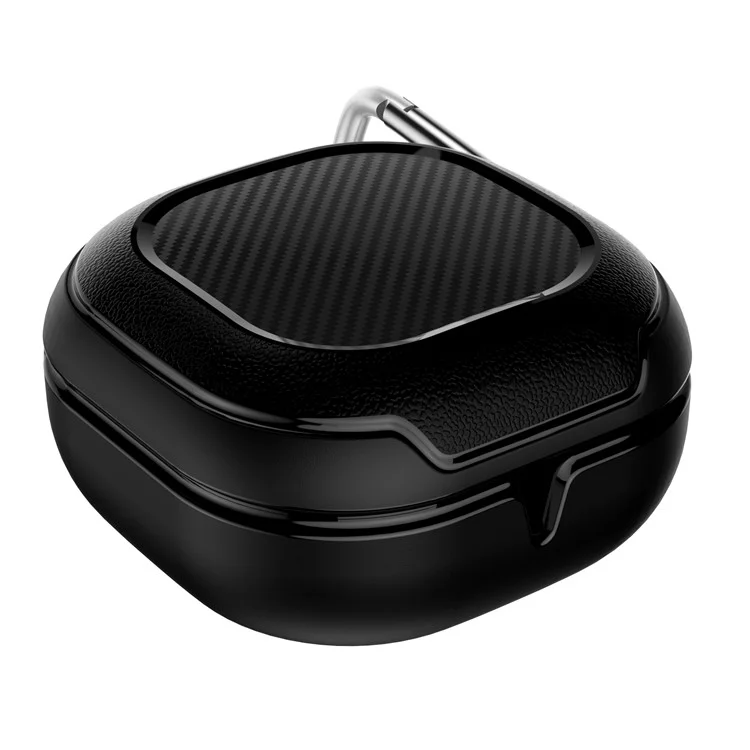 Anti-lost Wireless Earphones Protective Cover Case Charging Box for Samsung Galaxy Buds Pro / Live - Black